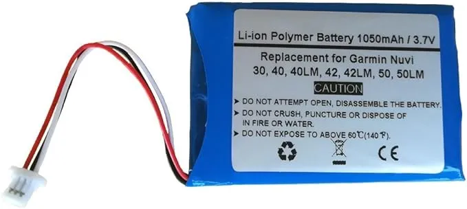 Replace GPS Navigator Battery for Garmin Nuvi 30, 40, 40LM, 50, 50LM, Nuvi 52 52LM, Nuvi 65 65LM, Nuvi 1390 1390T 1390LMT