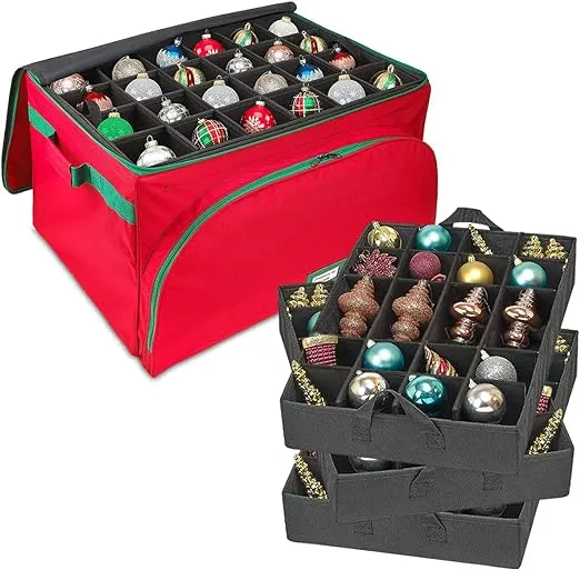 HOLDN’ Storage Premium Christmas Ornament Storage Containers – Holds Up to 72-4 ...