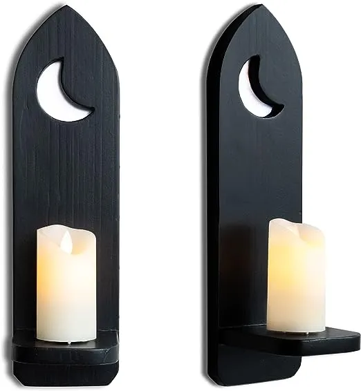 Gothic Candle Holders Sconces Wall Decor Set Of 2 Medieval Decor Wall Mount Farm