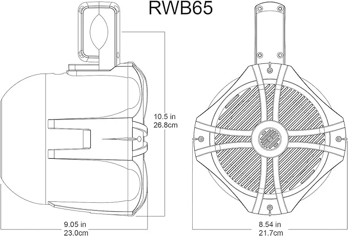 (4) Rockville RWB70B 6.5&#034; Black 500 Watt Marine Wakeboard Tower Speakers+Cover<wbr/>s