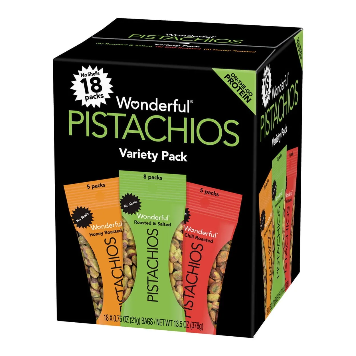 Wonderful No Shells Variety Pack Pistachios