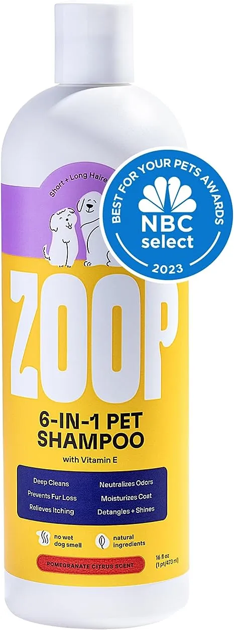 Dog Shampoo and Conditioner 16 oz. 6-in-1 All Natural Pet Wash - Deep Clean...