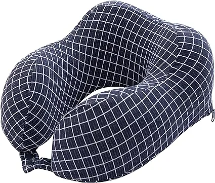 Travel Pillow - Memory Foam Pillow With Washable Cover - Neck Pillows For