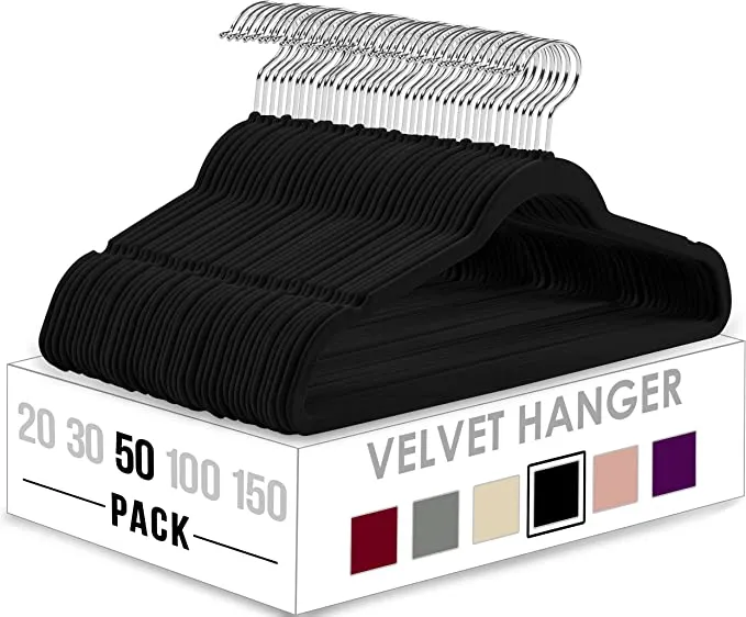 Utopia Home Premium Non Slip Velvet Hangers - 30 Pack - Heavy Duty - Coat Suit H