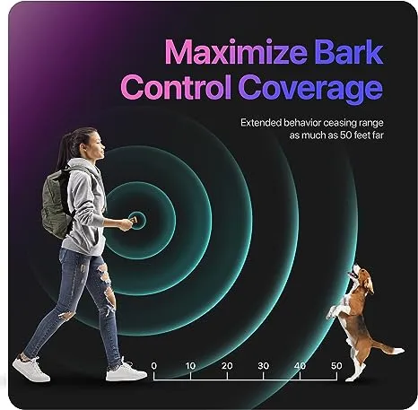 New Dog Bark Deterrent Devices, w/ 3X Sonic Emitters 50ft Range, Best Behavior