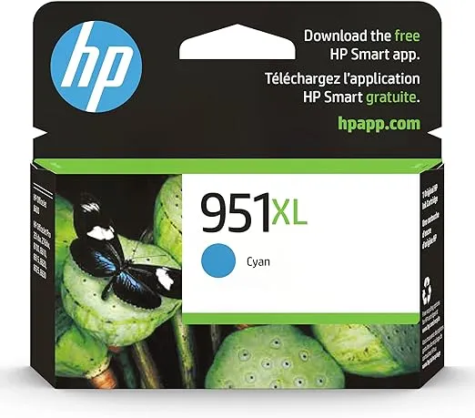 HP 951XL Cyan High Yield Ink Cartridge CN046AN