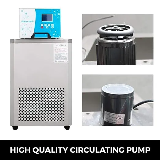 VEVOR Laboratory Chiller Circulator 6L Chiller Lab Low Temperature Cooling Liquid Circulator Pump Chiller Lab Recirculating Chiller Water Bath Recirculating Water Cooling Chiller for Laboratory