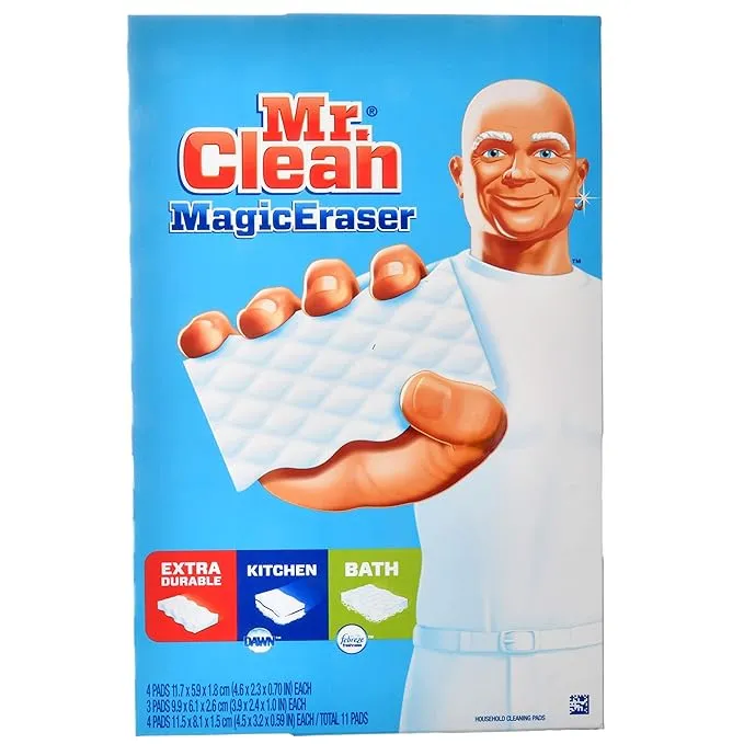 Mr. Clean Magic Eracer Extra Durable for Kitchen Bath Magic Eracer Netcount 11, 11Count