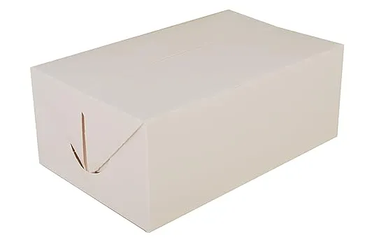 Southern Champion Tray 2718 Paperboard White Snack Carry-Out Box, Fast Top, 7" Length x 4-1/2" Width x 2-3/4" Height (Case of 500)