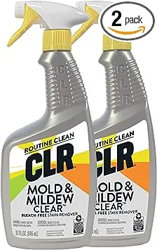 CLR Mold & Mildew Stain Remover Spray, Bleach-Free - For Tile, Fabric, Wood, Concrete, Glass, Painted Walls, and More