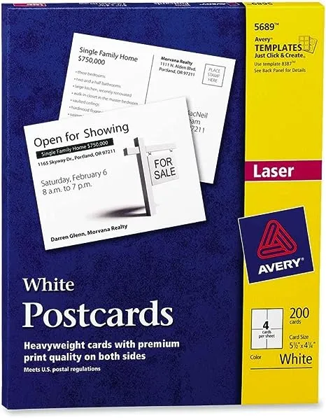 Avery Laser Postcards