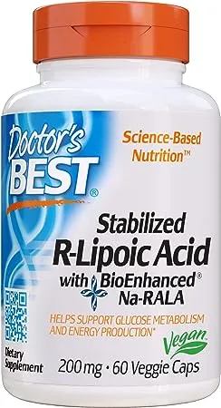 Doctor's Best Stabilized R-Liponsäure mit BioEnhanced Na-RALA 200mg vcaps 60