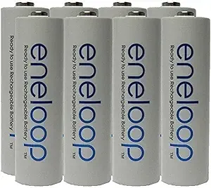 Panasonic Eneloop 4th Generation 8 Pack AA NiMH Pre-Charged Rechargeable Batteries