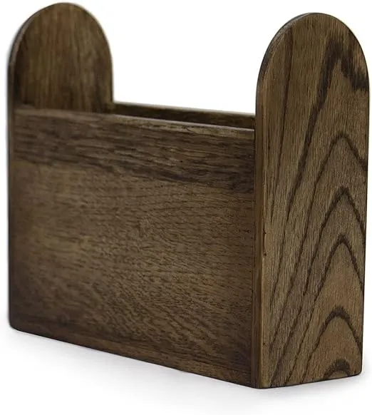 Consdan Napkin Holder, Wooden Napkin Holder, Suitable for Kitchen, Restaurant, Bar, Office, Parties, Home Décor (Antique Oak)