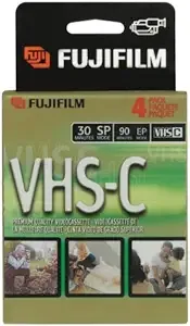 Fujifilm 4 PACK VHS-C TC-30 Camcorder Cassette Tapes NEW