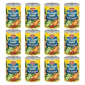 DEL MONTE No Sugar Added Fruit Cocktail, Canned Fruit, 12 Pack, 14.5 oz Can