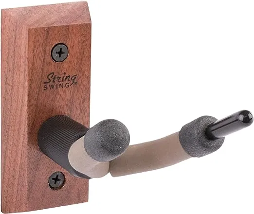 String Swing CC01V-BW Hardwood Home & Studio Wall Mount Violin Hanger - Black Walnut