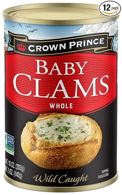 Crown Prince Baby Clams, 10 Ounce (Pack of 12)