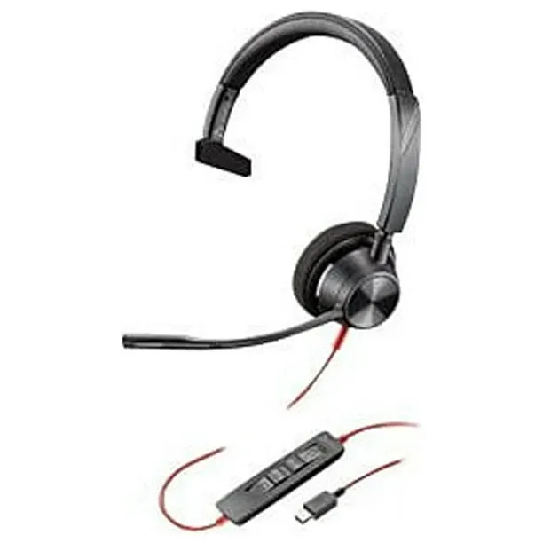 Plantronics Blackwire 3310 BW3310 USB-C Mono Headband Wired Computer Headset