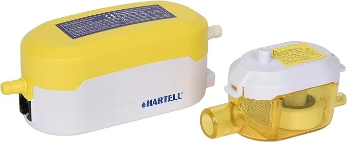 Hartell Mini-Split Condensate Pump Suitable For AC Equipment HAR-8 Up To 8KW Cooling Capacity, 100-230v, 50-60Hz. Ultra Quiet at 19 dBA