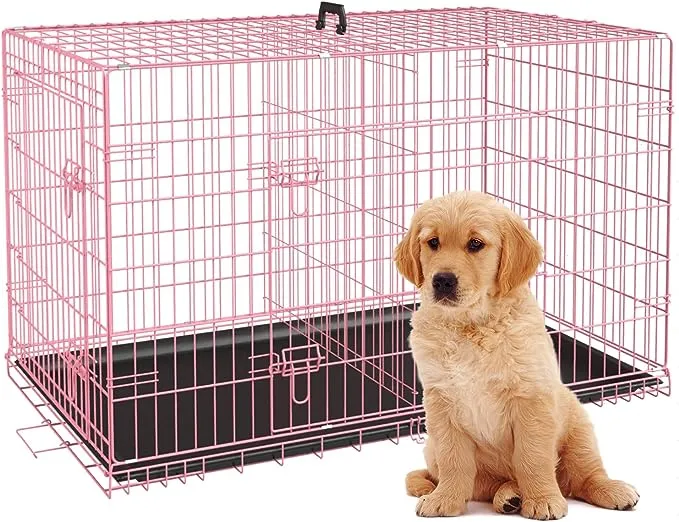 24,30,36,42,48 Inch Dog Crates for Large Dogs Folding Mental Wire Crates Dog Ken