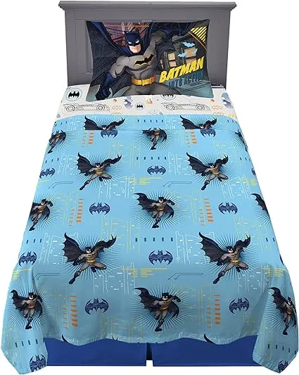 Franco Kids Bedding Super Soft Microfiber Sheet Set  Twin  Batman