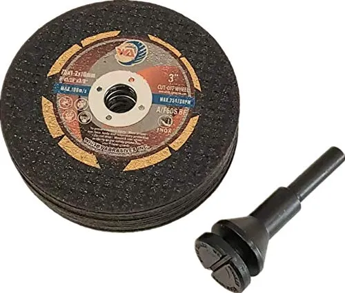 Whitby Abrasives WA 12Pack Die Grinder Cut-Off Wheels and Mandrel Kit