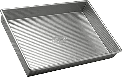 USA Pan Bakeware Square Cake Pan, 8 inch, Nonstick & Quick Release Coating, Made in the USA from Aluminized Steel