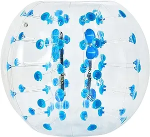 Happybuy Inflatable Bumper Ball 4 ft / 1.2m Diameter, Bubble Soccer, Blow It Up in 5 Min, Inflatable Zorb Ball for Adults or Children (Blue Dot)