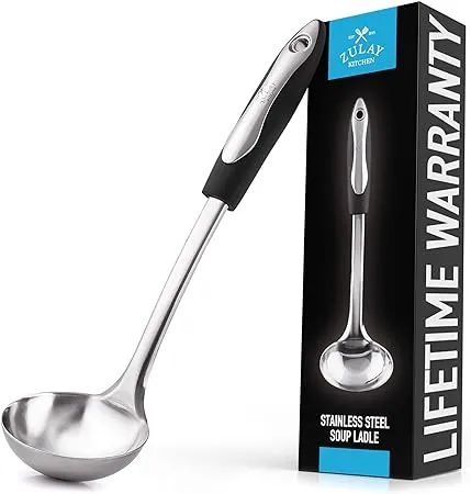 Zulay Kitchen 12 inch Soup Ladle Stainless Steel