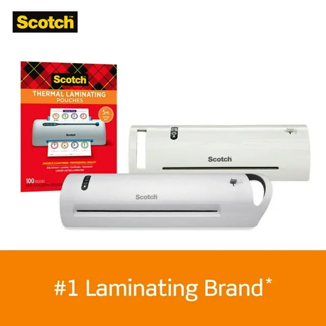 Scotch Thermal Laminator with 2 Starter Pouches 8.5" x 11"