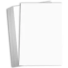 Hamilco White Cardstock Paper - 8 1/2 x 11" 65 lb Cover Card Stock (50 Pack)