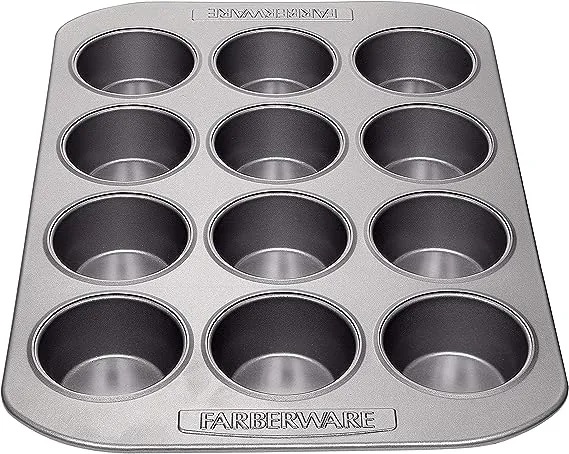 Farberware Mini Muffin Tin Pan 12 Cup Non Stick