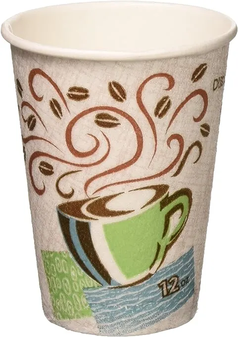 Dixie Paper Perfectouch Disposable Hot Cups, 12 OZ Cups / 50 Count