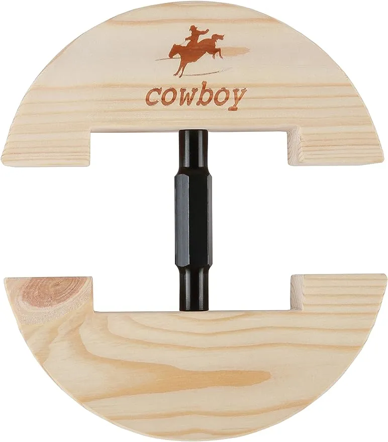 Cowboy Hat Stretcher,Small Size 6 1/2 to 9 1/2-Colourful Adjustable Buckle Heavy Duty (Small, Black)