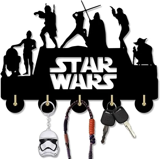 Star Wars Wall-Mounted Key Hooks for Wall, Key Rack Star Wars Key Holder for