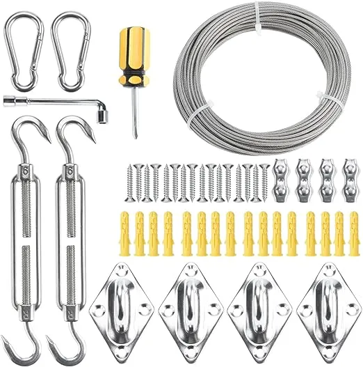 Shade Sail Hardware Kit for Triangle Sun Shade Sail Installation