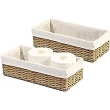 HOSROOME Bathroom Wicker Baskets for Organizing Toilet Paper Basket Storage Bask