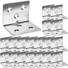 Evadow 80Pcs Stainless Steel Angle Brackets,1.2 x 1.2 x 1.5 wide small corner bracefor joining furniture