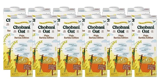 Chobani Oat Milk, Plain Oat Barista Edition, Shelf Stable Non Dairy Milk, Vegan