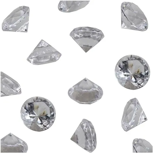 Clear Acrylic Diamond Vase Fillers 1 Pound 240 Pcs 3/4 Inch Wedding Party Event 