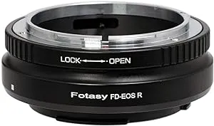 Fotasy FD Mount Lens to Cannon Eos RF Mount Adapter, FD Eos R Adapter, FD RF, FD fl Classic Manual Lense Adapter, Compatible with Canon Eos R