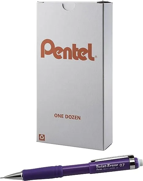 Pentel Twist-Erase III Mechanical Pencil, (0.7mm), Violet Barrel