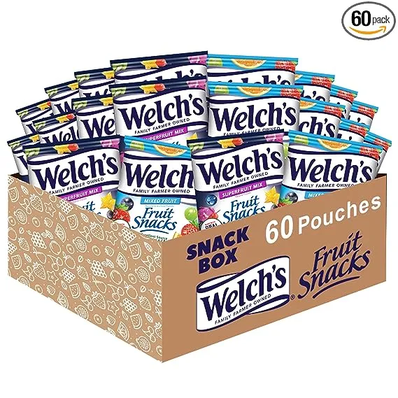 Welch&#039;s Fruit Snacks, Mixed Fruit &amp; Superfruit Bulk Variety Pack, Gluten Free,