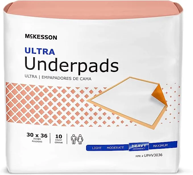 McKesson Ultra Heavy Absorbency Underpad, 30 x 30 inch