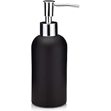 Essentra Home Matte Black Soap Dispenser with Chrome Pump for Bathroom, Bedroom or Kitchen. Also Great for Hand Lotion and Essential Oils.