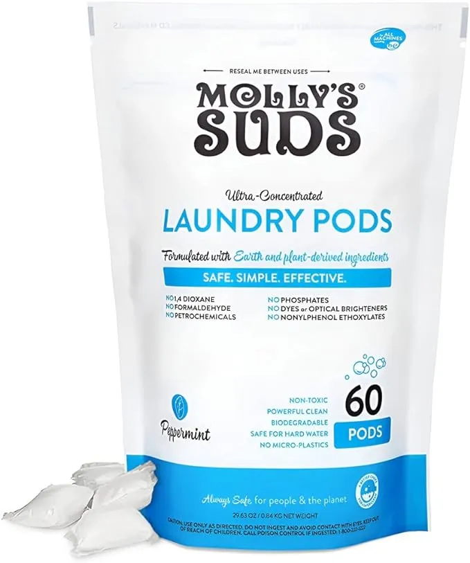 Molly's Suds Laundry Pods, Peppermint