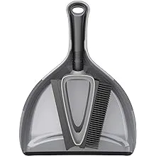 TPR Bristles Brush &amp; Squeegee with Dustpan Combo, Dustpan and Brush Set, Grey &amp; 