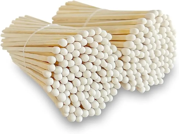 4" Matches - 100 Count of Classic White Tip (Striking Stickers Included)