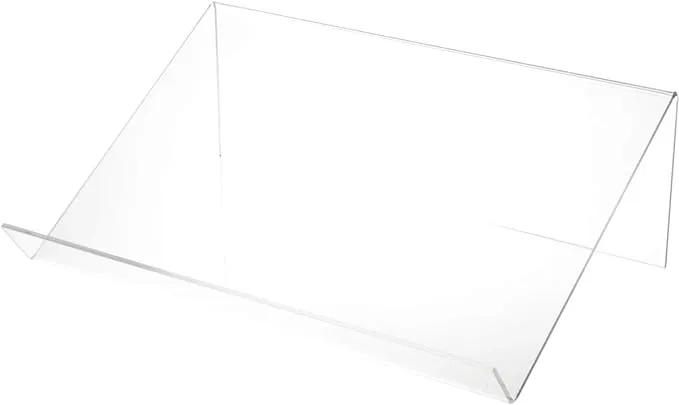 Plymor Clear Acrylic Slightly Elevated Book Display Stand with 2" Ledge